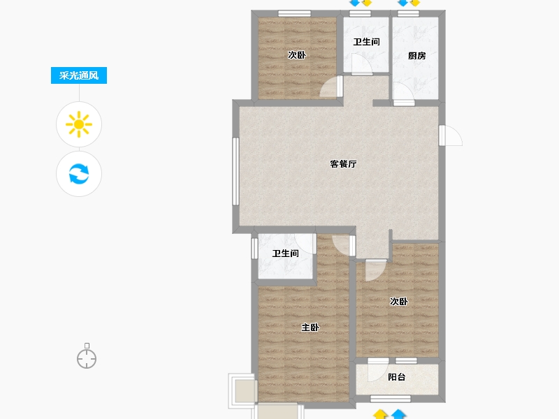 山东省-聊城市-民生城市之尊-94.40-户型库-采光通风