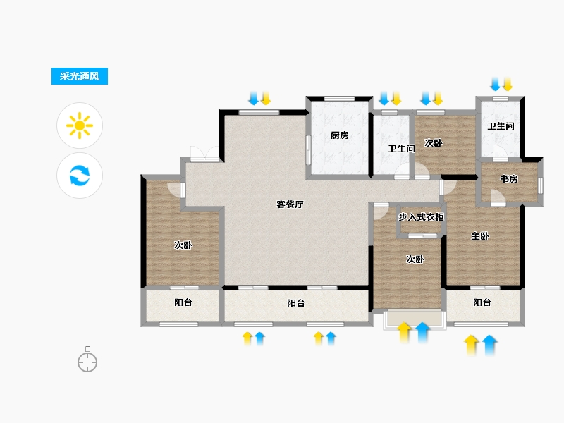 安徽省-池州市-安东盛禧嘉园-180.70-户型库-采光通风