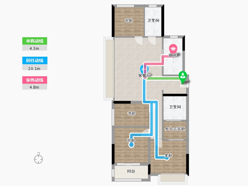 浙江省-杭州市-万象城幸福里-110.00-户型库-动静线