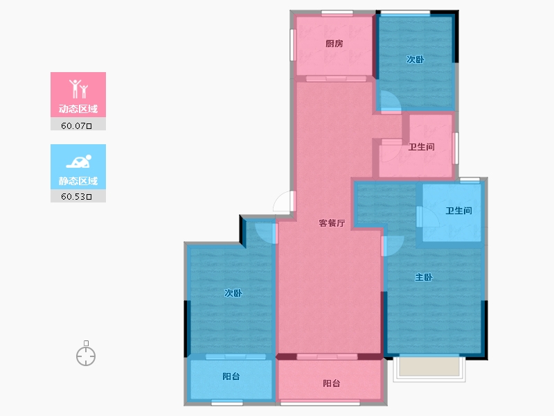 安徽省-池州市-安东盛禧嘉园-106.87-户型库-动静分区