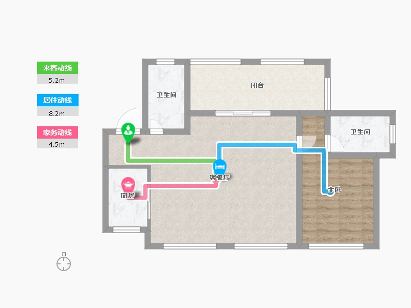 四川省-绵阳市-三汇四季公园-73.44-户型库-动静线