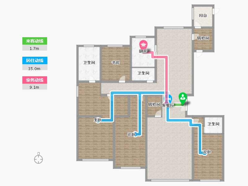 河北省-保定市-中翔兰溪九章-252.29-户型库-动静线