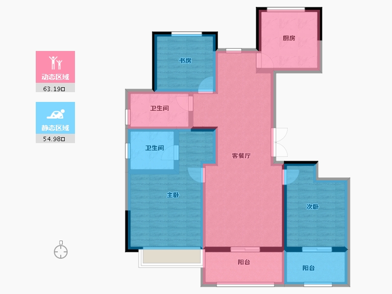 安徽省-池州市-安东盛禧嘉园-104.51-户型库-动静分区