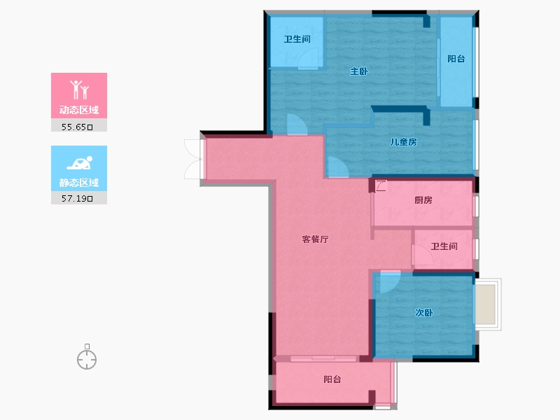 浙江省-丽水市-东春苑-120.00-户型库-动静分区