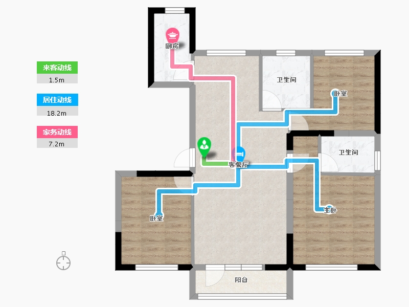 吉林省-吉林市-泊逸·天玺甲第-78.98-户型库-动静线