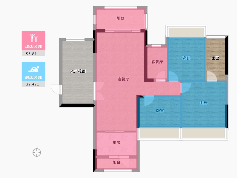 广西壮族自治区-来宾市-猎天·地王华府-97.02-户型库-动静分区