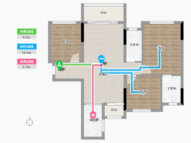 四川省-乐山市-印象·御景天峰-86.09-户型库-动静线