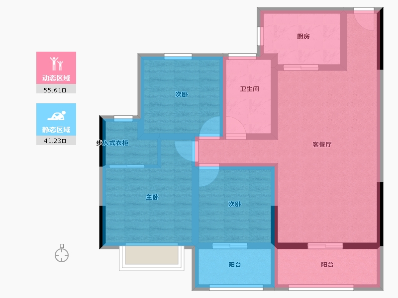 安徽省-池州市-安东盛禧嘉园-84.95-户型库-动静分区