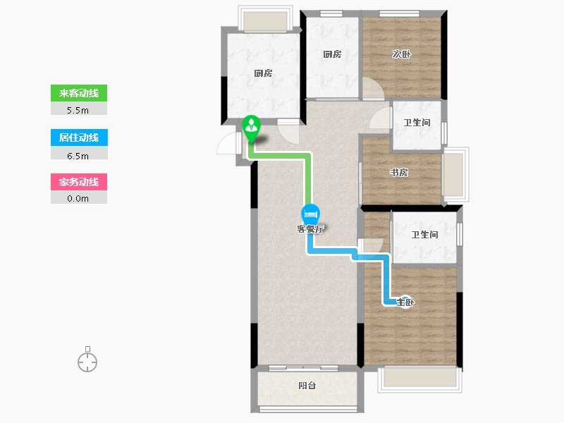 湖北省-武汉市-江悦兰园-108.00-户型库-动静线