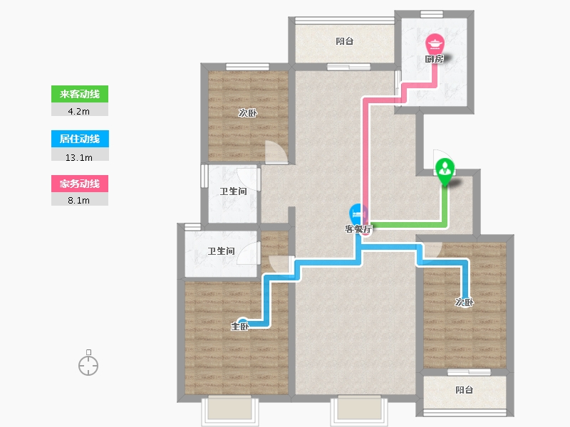 新疆维吾尔自治区-乌鲁木齐市-铭悦朗庭-112.44-户型库-动静线