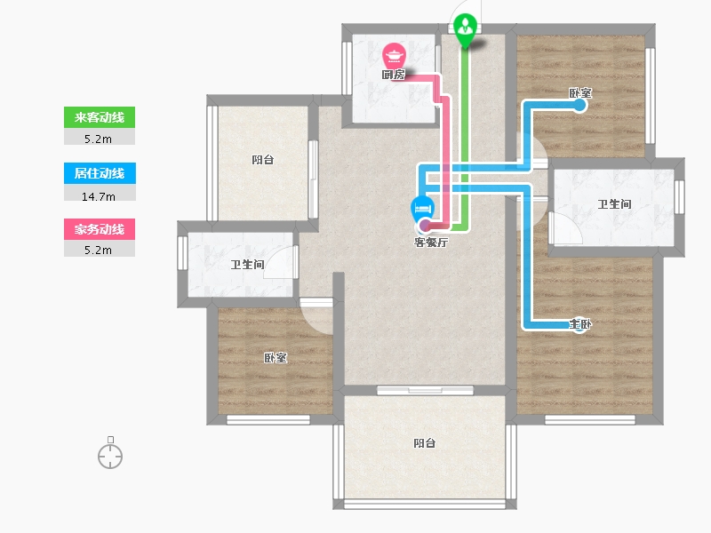 四川省-绵阳市-三汇四季公园-91.40-户型库-动静线