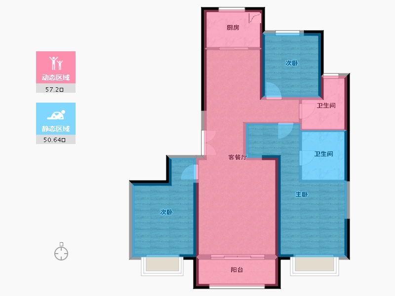 山西省-太原市-保利东郡-111.00-户型库-动静分区