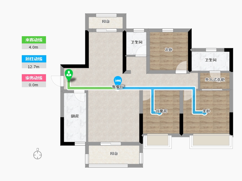 湖南省-长沙市-中建·璟和城-85.03-户型库-动静线