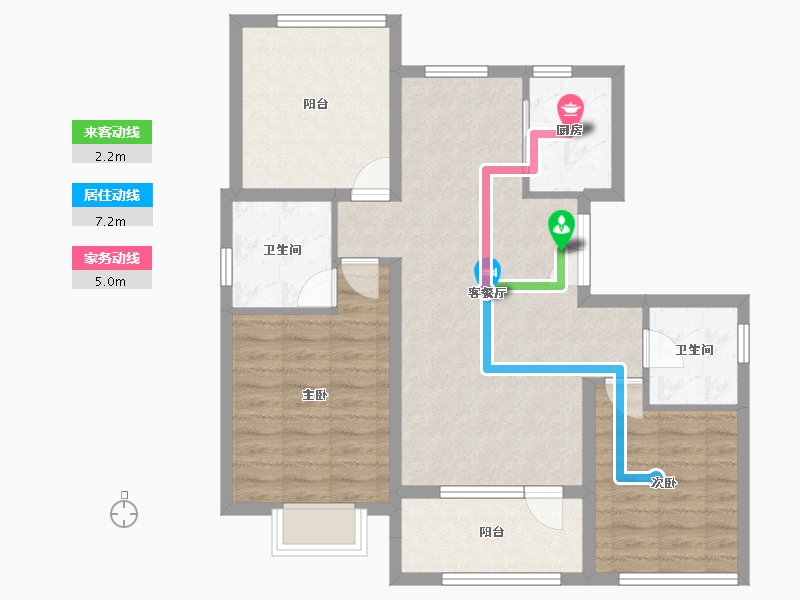 吉林省-吉林市-盈胜春晓-86.09-户型库-动静线