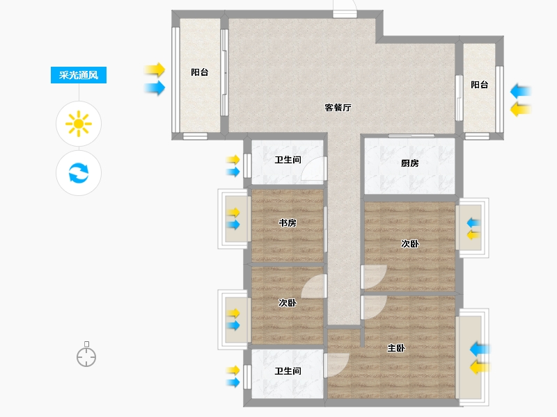 湖南省-株洲市-蓝溪谷-99.99-户型库-采光通风