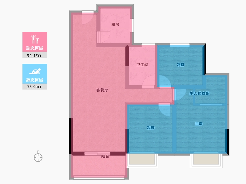 安徽省-池州市-安东盛禧嘉园-77.34-户型库-动静分区