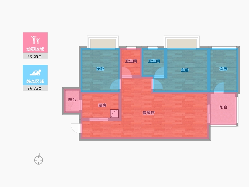 广西壮族自治区-南宁市-明昱公园-78.25-户型库-动静分区