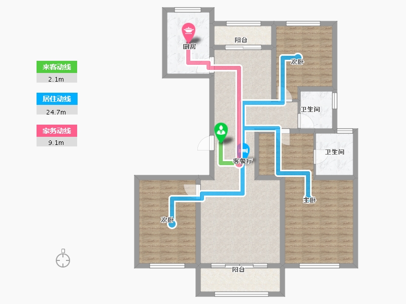 河南省-安阳市-宏达梦想城-113.87-户型库-动静线