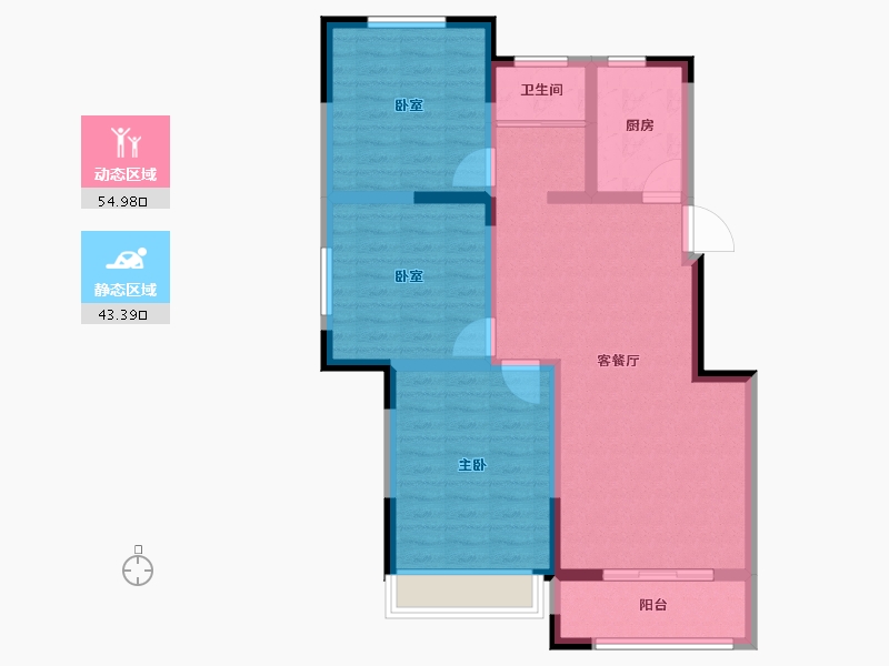 河南省-周口市-法姬娜·书香门第-88.00-户型库-动静分区