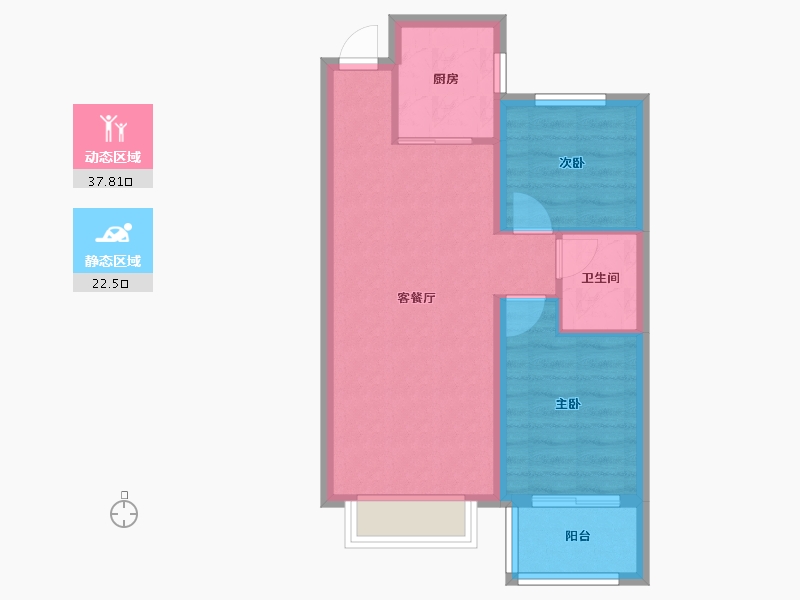 河北省-保定市-中新健康城中新悦上-53.78-户型库-动静分区