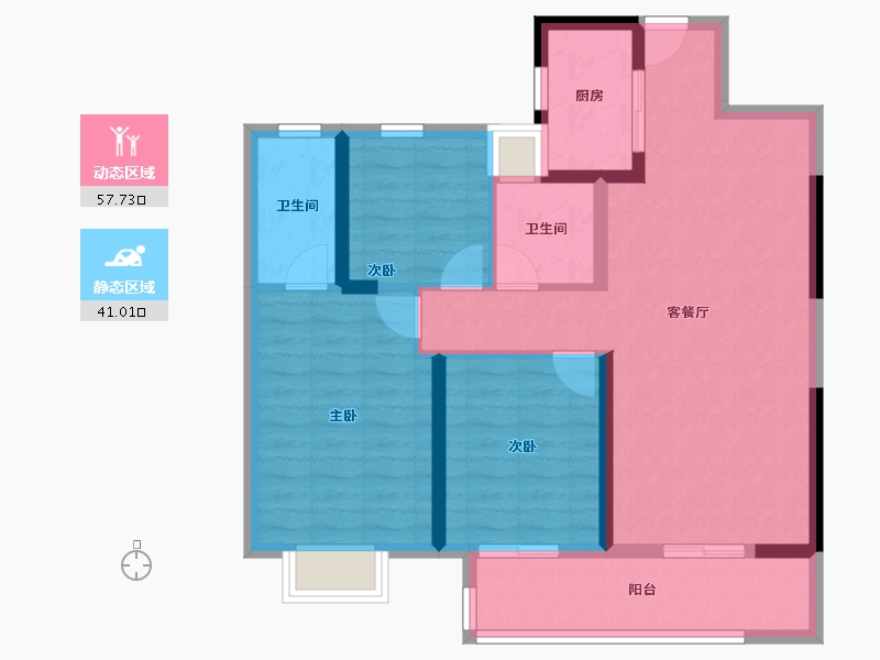 湖南省-长沙市-大汉汉府-88.14-户型库-动静分区