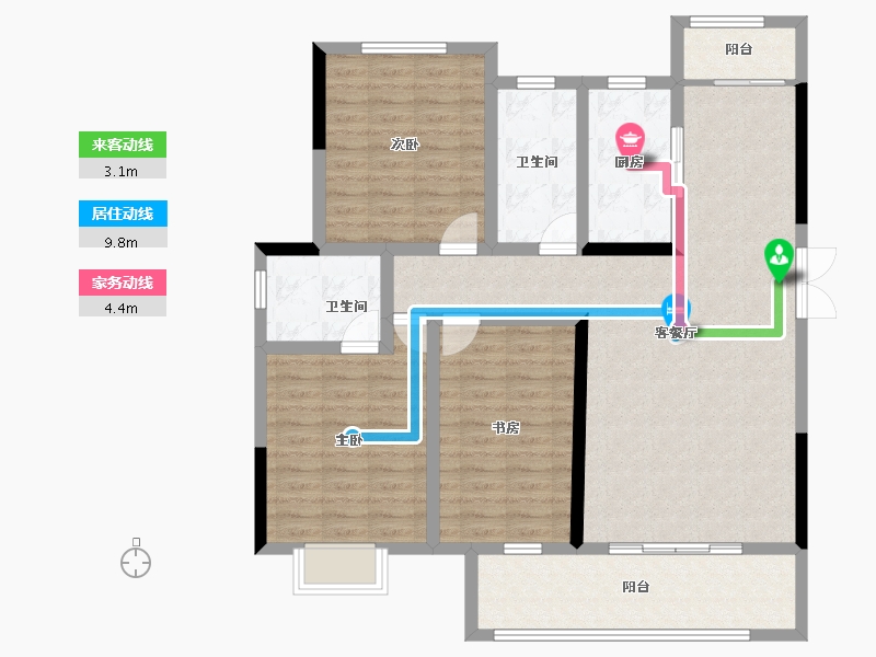 安徽省-池州市-滨江时代广场-110.41-户型库-动静线