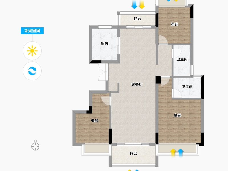 湖南省-衡阳市-雁湖生态健康文旅城-99.03-户型库-采光通风