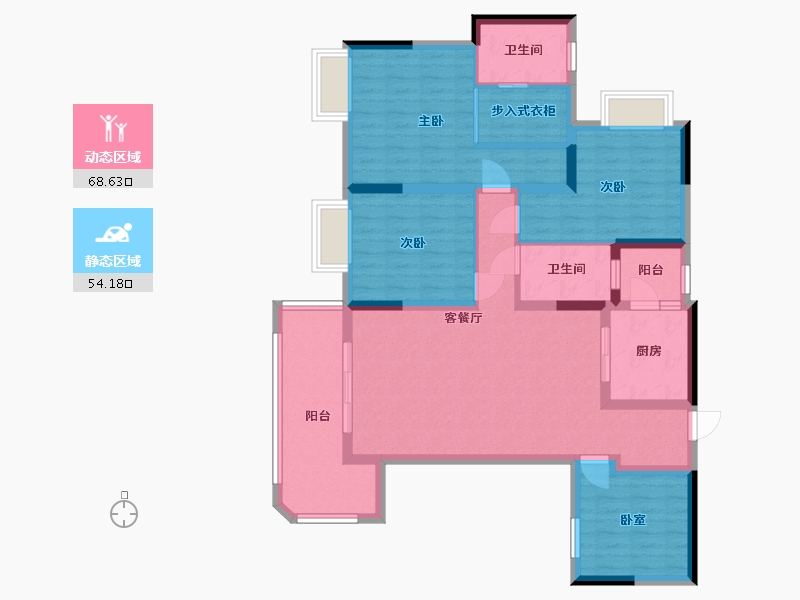 四川省-眉山市-领地·观江府-133.00-户型库-动静分区