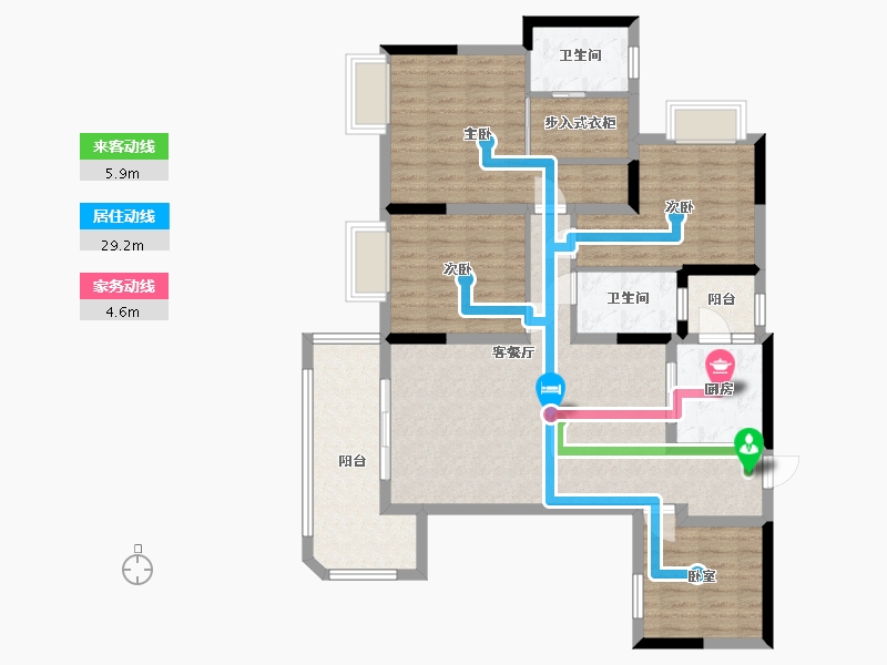 四川省-眉山市-领地·观江府-133.00-户型库-动静线