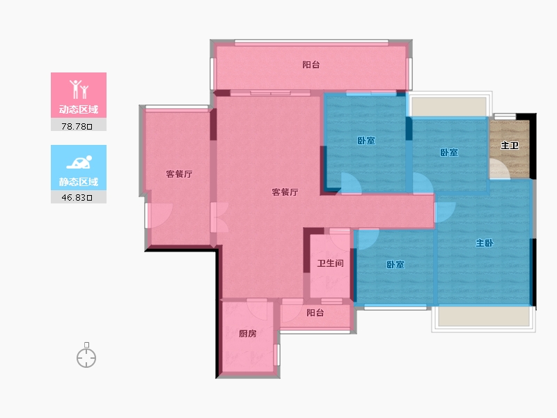 广西壮族自治区-来宾市-猎天·地王华府-116.28-户型库-动静分区