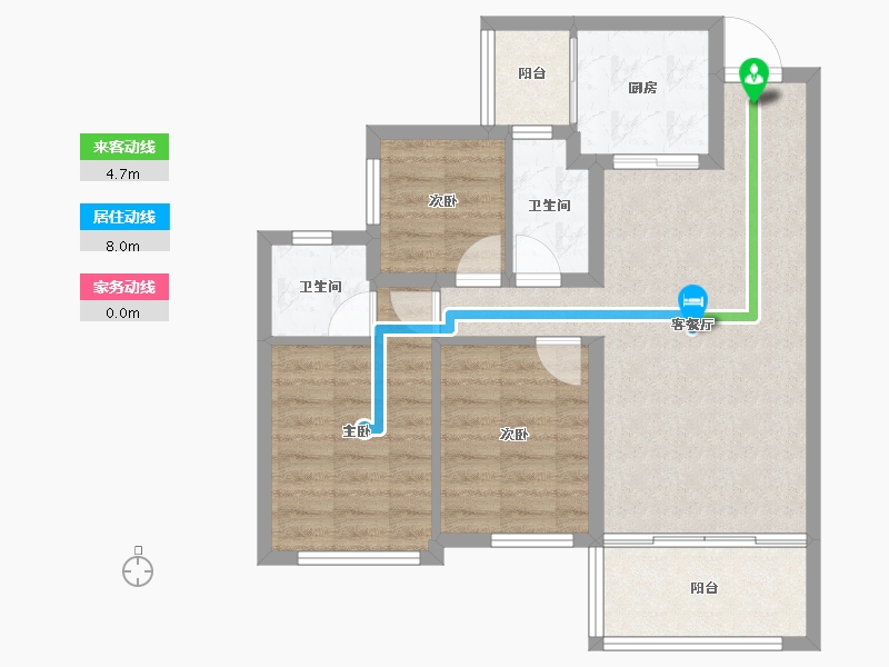 四川省-广安市-龙鑫美湖湾-73.31-户型库-动静线