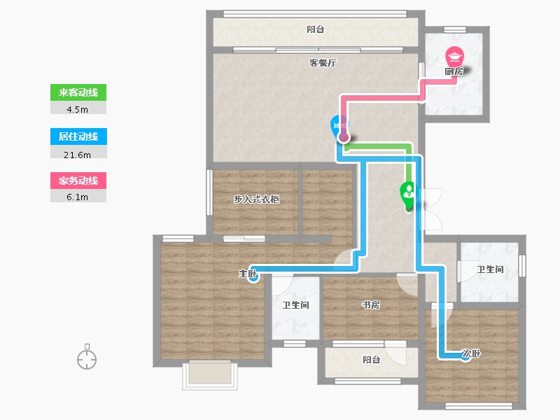 吉林省-吉林市-盈胜春晓-119.90-户型库-动静线