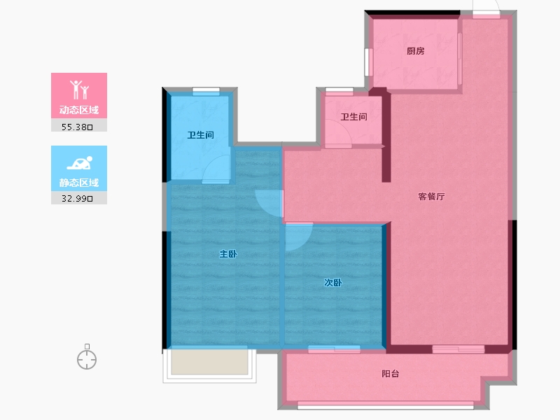 湖南省-常德市-嘉宇柳湖印-79.38-户型库-动静分区