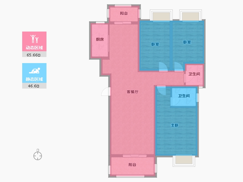 广西壮族自治区-桂林市-昭州鑫城C4区-99.95-户型库-动静分区