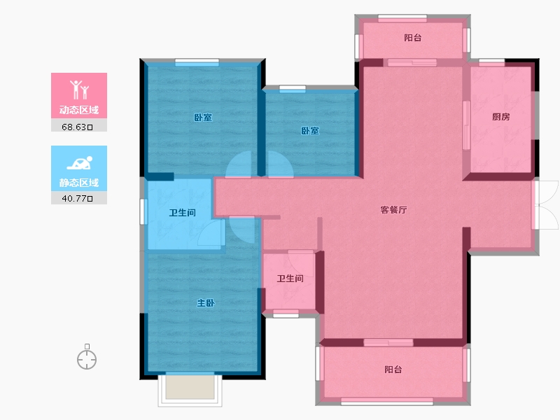 湖南省-常德市-时代学府-97.81-户型库-动静分区