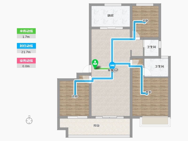 河南省-安阳市-滑县建业尊府-101.96-户型库-动静线