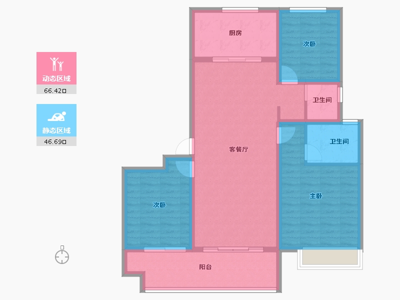 河南省-安阳市-滑县建业尊府-101.96-户型库-动静分区