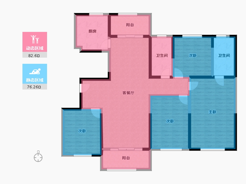 河南省-安阳市-宏达梦想城-142.54-户型库-动静分区