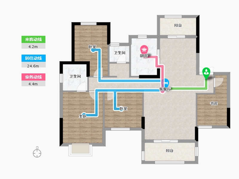 湖南省-常德市-时代学府-112.10-户型库-动静线