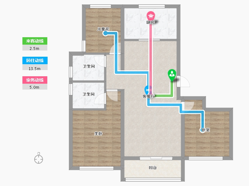 河南省-周口市-中煦·春风十里昕园-89.04-户型库-动静线