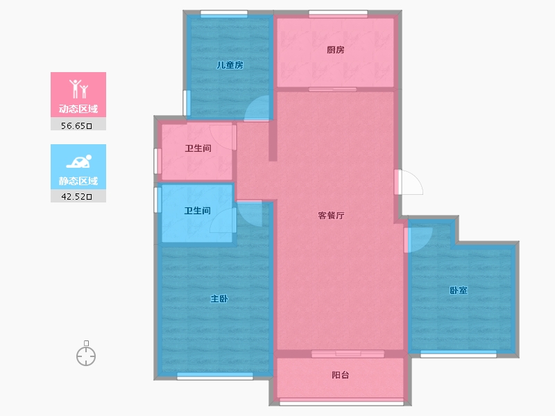 河南省-周口市-中煦·春风十里昕园-89.04-户型库-动静分区