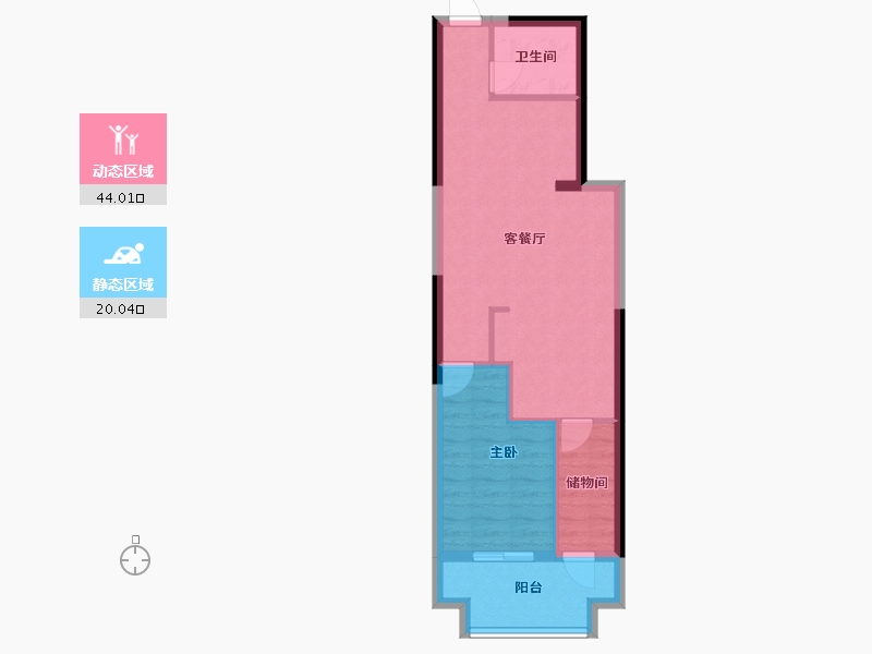 广西壮族自治区-北海市-龍胤银滩天际-57.52-户型库-动静分区