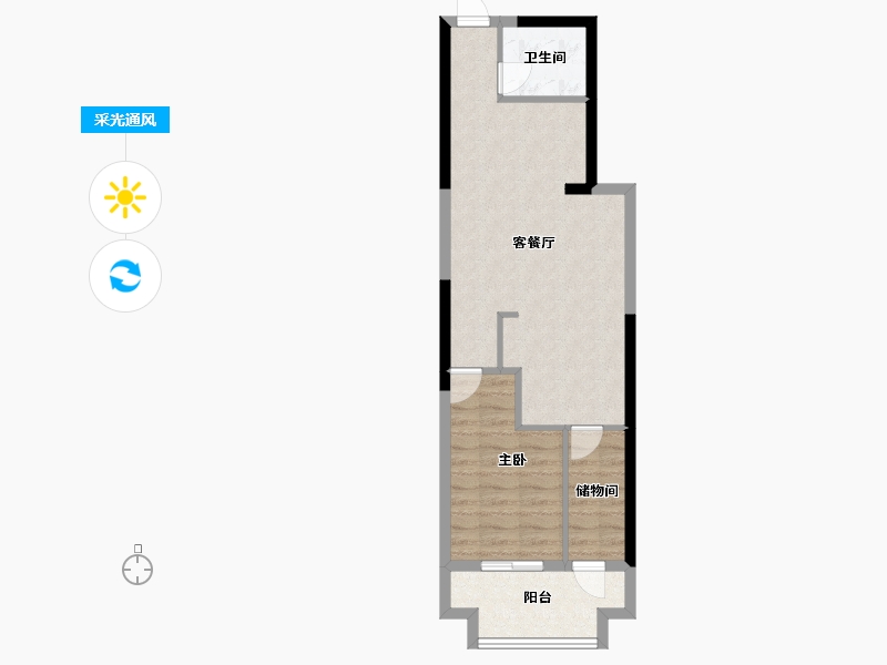 广西壮族自治区-北海市-龍胤银滩天际-57.52-户型库-采光通风