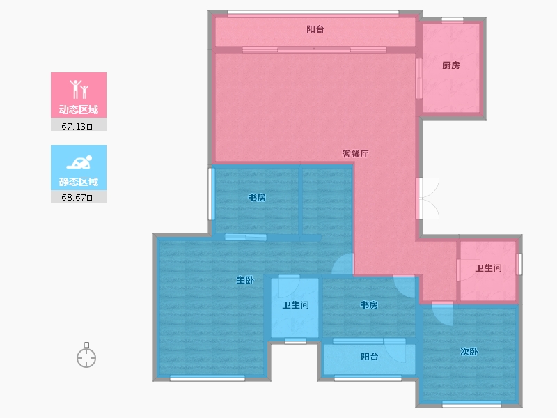 吉林省-吉林市-盈胜春晓-122.01-户型库-动静分区