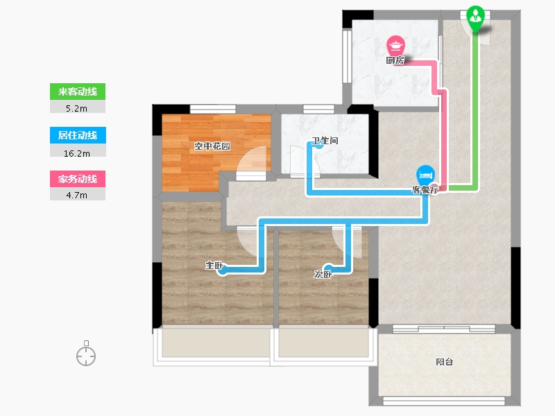 安徽省-滁州市-碧桂园江北新城-62.41-户型库-动静线