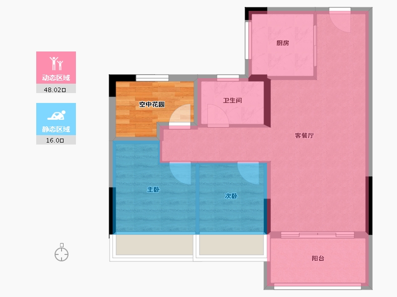 安徽省-滁州市-碧桂园江北新城-62.41-户型库-动静分区