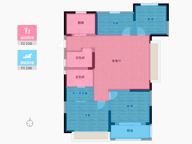 浙江省-湖州市-奥园湖山府-94.21-户型库-动静分区