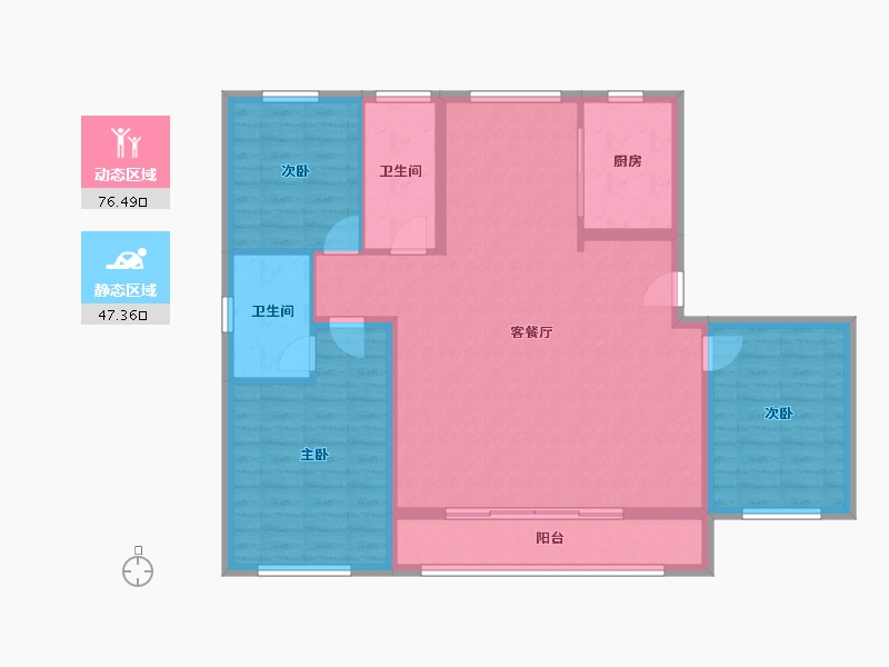 山东省-济南市-中新国际城四区-124.00-户型库-动静分区