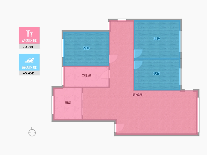 浙江省-宁波市-横街头新村-121.00-户型库-动静分区