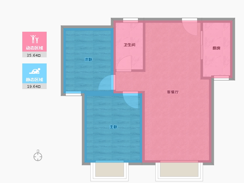 新疆维吾尔自治区-乌鲁木齐市-城建橡树湾-49.16-户型库-动静分区